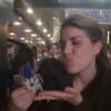 Laurie blowing a kiss to the "Tin Man", stage door of the Winter Garden Theatre after a performance of "Mamma Mia!", NYC